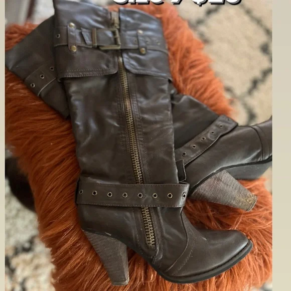 Tall brown boots